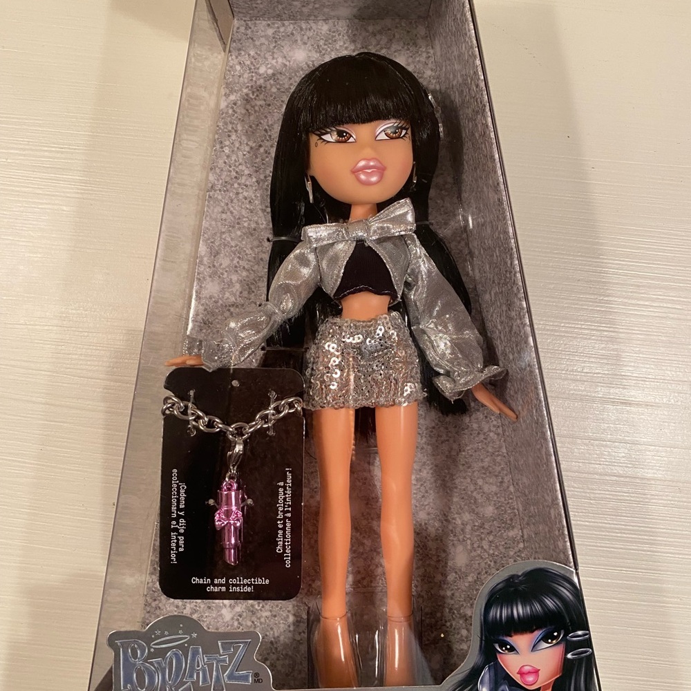 Bratz Doll with Silver Outfit and Black Hair